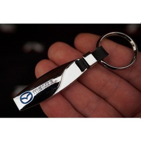 Resim Mazda Logo Su Damlası Model Stil Deri Metal Anahtarlık 