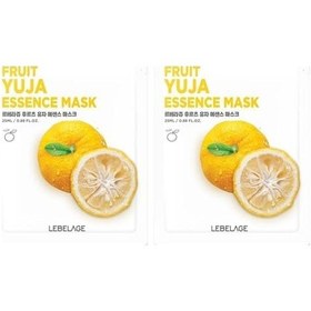 Resim Yuja Meyvesi Içeren Nemlendirici Kağıt Maske Fruit Yuja Mask 2 Paketi 