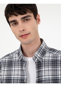 Resim Pierre Cardin Erkek Lacivert Gömlek Desenli 50292345-vr033 Lacivert 