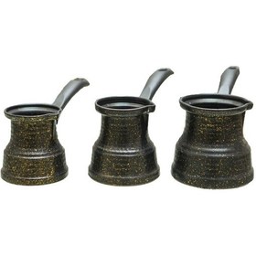 Resim Kahve Cezvesi Granit 3'lü Set 