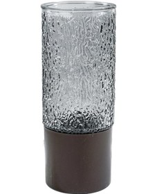 Resim Suntek Doğal Ahşap Çiçek Vazosu - Yaratıcı Masa Dekorasyonu Gri 