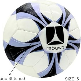 Resim Rebuwo El Dikişli 5 Numara Sert Zemin Futbol Topu - Yüksek Kaliteli PU Suni Deri 