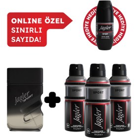 Resim Jagler Sport Erkek Edt Parfüm 90 ml & Deodorant 3*150 ml Avantajlı Set, Roll On Hediyeli 