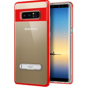 Resim Buff Galaxy Note 8 ile Uyumlu Air Bumper Kılıf Red 