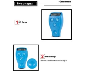 Resim Herşey Fırsat Otomobil Kaporta Boya Kalınlık Ölçer Oto Boya Test Ölçüm Cihazı GM200 