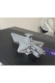 Resim shop Yüksek Detaylı Galaktik Savaş Gemisi Modeli - Koleksiyonluk Uzay Mekiği Figürü 