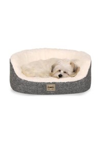 Resim Beyaz Kedi Ve Köpek Yatağı 54x64x21 Cm, Yıkanabilir Minder Açik Mavi 