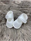 Resim BEBERAZZİ Önü Açık Saten Bebek Patik 