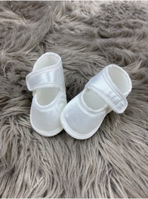Resim BEBERAZZİ Önü Açık Saten Bebek Patik 