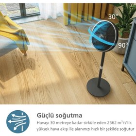 Resim Philips Dmz Vaccumix 3000 Serisi Vantilatör,SilentWings Teknolojisi Weu/Eeu Pedestal Fan Dıg. Black 