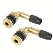 Resim 2-Pack PVR32 Lastik Vantil Sapları, Evrensel Uygun, Metal Alaşım, Siyah Kapaklar ve Araç Lastikleri için Adaptörlerle 