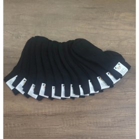 Resim Erceys Çocuk 12 Çift Pamuklu Yazlık Siyah Patik Çorap 