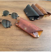 Resim Sumerian Leather Craft Deri Gözlük Kılıfı Taba 