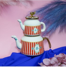 Resim Bellisima Emaye Çaydanlık Pembe 