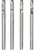 Resim Fochsia 4lü Manuel Deri Delgeç Seti Karbon Çelik 2.5mm 3mm 3.5mm 4mm Delik Açma Aleti 
