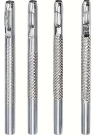 Resim Fochsia 4lü Manuel Deri Delgeç Seti Karbon Çelik 2.5mm 3mm 3.5mm 4mm Delik Açma Aleti 