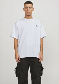 Resim Jack & Jones Sirt Ve Gögüs Baskili Tisört - Triangle 12253435 Beyaz Yeşil 