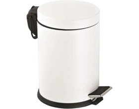 Resim Nacario Eko Serisi 3 Litre Hacimli Paslanmaz Banyo-Mutfak Pedallı Çöp Kovası Beyaz 