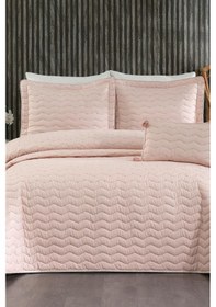 Resim Perla Çift Kişilik Yatak Örtüsü 250x260 Pudra Pudra 