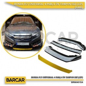 Resim Honda Fc5 Universal 4 Parça Ön Tampon Eki Lip Sarı 