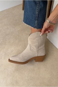 Resim Mupa Shoes Kadın Bot BEJ SÜET 