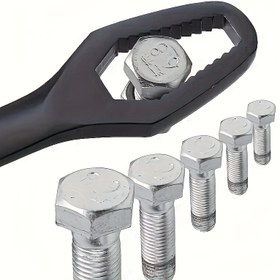 Resim 1 adet Çok Amaçlı Siyah 5mm Kalınlığında Torx Anahtarı, Ayarlanabilir Kendinden Sıkılaştırıcı Çift Başlı Anahtar, Anahtar Ağız Boyutu 3-17mm, Otomotiv ve Ev Kullanımı için Taşınabilir Manuel Araç 