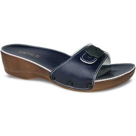 Resim Ceyo Minelli Topuklu Kadın Anatomik Terlik Lacivert 