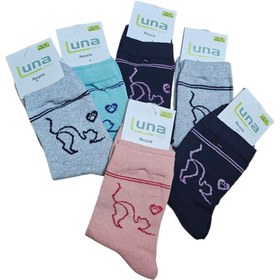 Resim özsa luna 6 lı kız çocuk soket çorap 