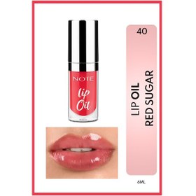 Resim Note Cosmetics Lip Oil Nemlendirici Ve Parlatıcı Dudak Bakım Yag I - 40 Sugar Red - Kırmızı Red Fire 