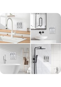 Resim Vıvo 3 Adet Sıvı Sabunluk 400 Ml Duvara Monte Duş Sabun Şampuan Dispenseri Mutfak Banyo Sabunluğu V-52 Beyaz 