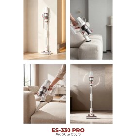 Resim Pirantech ES-330 Pro Şarjlı Dikey Süpürge - Katlanabilir Boru & Hepa Filtre 