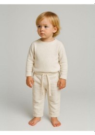 Resim Nanica Kids Erkek Çocuk Dokuma Beli Lastikli Pantolon-16003 Beyaz 