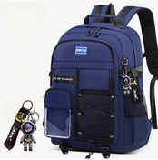 Resim Globalbloom Mavi Küçük Stil Sahibi Naylon Sırt Çantası Lise Öğrencileri İçin Hafif Ayarlanabilir Askılar Fermuarlı Makinede Yıkanabilir Bej Lacivert Siyah Beyaz Mavi 