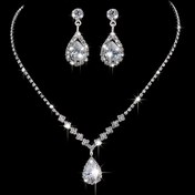 Resim 3 adet Moda Takı Seti A Parıltılı Lüks Akşam Elbisesi Aksesuarı Rhinestone Kolye ve Küpeler ile Gelin için 