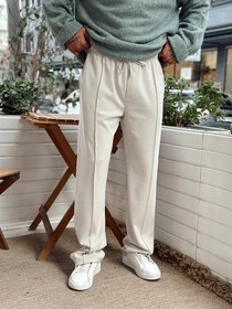 Resim MP4025 - Modal Kumaş Baggy Pantolon Krem - m 
