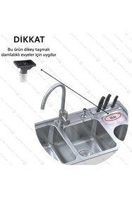 Resim DESIPHON S Çiftli Çöpmak Sifonu 11 cm Kafa Çapı Dik Taşmalı Derin Tip Koku Önleyici 