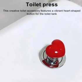 Resim Hediye Bahçesi Klozet Sifon Tuşu Kalp Tasarımlı 