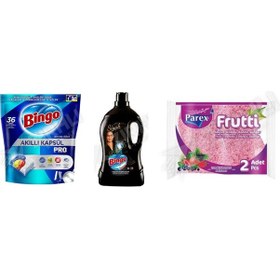 Resim Bingo Bulaşık Tab. 36'lı + Siyahlar 3 Lt + Parex 2 L 3'lü Set 