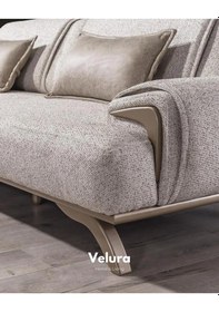 Resim Avrupa Kanepe & Üçlü Koltuk 3'lü Krem 