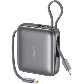 Resim Usams Cd240 Pb78 Güç Bankası 10000mah Taşınabilir Şarj Cihazı, 20w Çift Hızlı Şarj Kablosu Siyah 