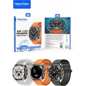 Resim Technodia Hainoteko Germany 1 Waterproof Su Geçirmez Watch 10 Serisi Amoled Ekran 3 Kordonlu Akıllı Saat 