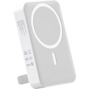 Resim Juo 10000mAh MagSafe Powerbank Standlı PD20W Taşınabilir Kablosuz Hızlı Şarj Cihazı Beyaz 