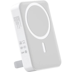 Resim Juo 10000mAh MagSafe Powerbank Standlı PD20W Taşınabilir Kablosuz Hızlı Şarj Cihazı Beyaz 