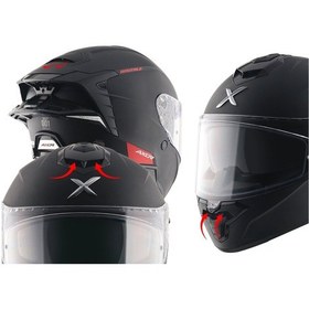 Resim Axor Brutale Sc Dual Spoiler Motosiklet Kaskı Siyah Mat 