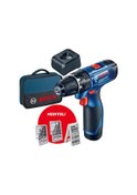 Resim Bosch GSB 120-LI 2.0Ah Tek Akülü Delme Vidalama Makinesi 39 Parça Çantalı Set - 06019g8126 