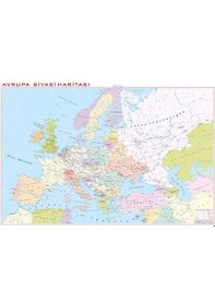 Resim Avrupa Kıtası Siyasi Haritası 70x100 cm 