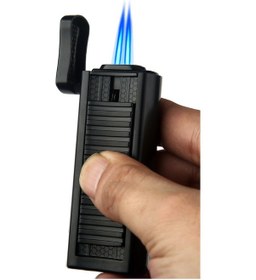 Resim Quantoro Çift Torch Pürmüz Siyah Metal Puro Çakmağı 21088436 