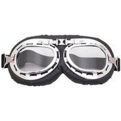 Resim Motosiklet Gözlükleri Retro Pilot Tarzı Cruiser Scooter Gözlükleri Erkekler Kadınlar İçin Yetişkinşeffaf 