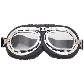 Resim Motosiklet Gözlükleri Retro Pilot Tarzı Cruiser Scooter Gözlükleri Erkekler Kadınlar İçin Yetişkinşeffaf 