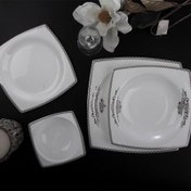 Resim Aryıldız Bone Square Porselen 62 Parça Yemek Takımı 31034 